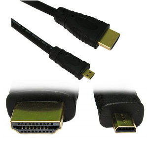 1.5m Micro D HDMI to HDMI Cable