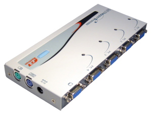 Compact 4 Port KVM Switch 
