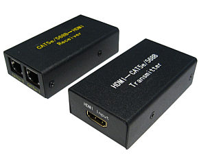 HDMI Over Ethernet - HDMI Over Cat5e / Cat6 1080p 30m Extender