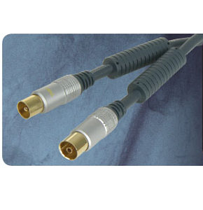 0.75m Short TV Aerial Cable Male to Female Gold