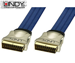 1m Premium Gold Scart Lead Scart to Scart Cable Lindy 37560