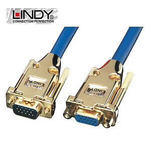 20m VGA Monitor Extension Cable Premium Gold - Lindy 37735