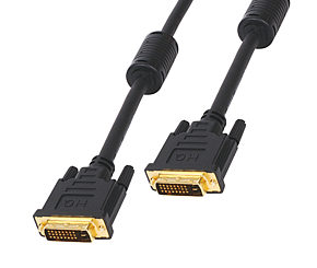 5m DVI Cable - DVI-D Dual Link Male to Male - Sharpview Gold Plated