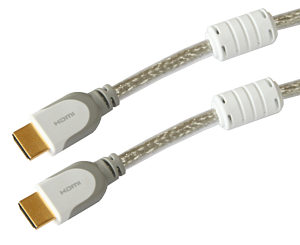 7.5m Silver HDMI 1.3 Cable - Gold Plated Pro with Suppressors