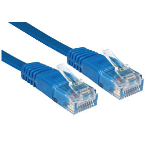 CAT5e Flat Network Cable, 1m, Blue