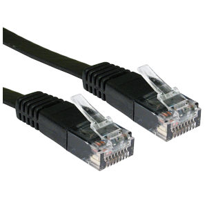 CAT5e Flat Network Cable, 1m, Black