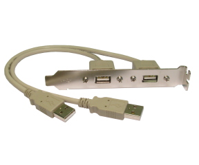 USB 2.0 Type A Female Back Plate Type A Male Connectors