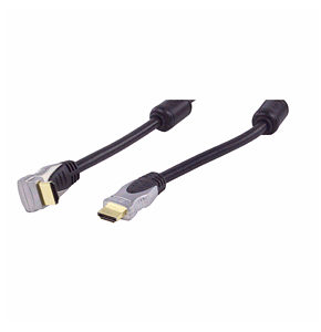 Angle HDMI Cable 5m HQ Silver Series Gold with Metal Plug