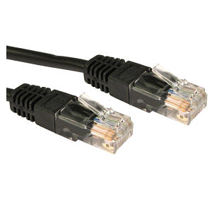CAT5e Ethernet Cable UTP Full Copper, 1m, Black