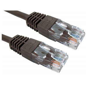 CAT5e Ethernet Cable UTP Full Copper, 0.25m, Brown