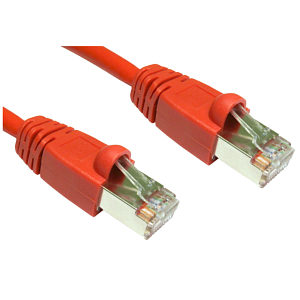 Snagless Shielded CAT6 Patch Cable, 2m, Red