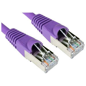 CAT6A Shielded Network Patch Cable, 20m, Violet