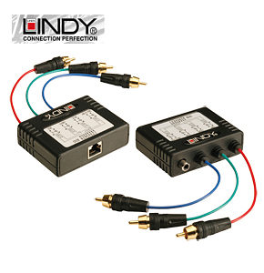 Component Video over Cat5e / Cat6 Balun Set Lindy 32525
