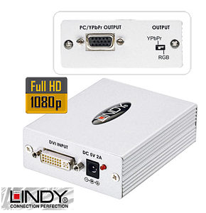 DVI-D to VGA and Component Video Converter Lindy 32562