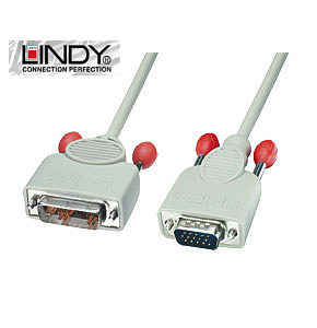 2m DVI to VGA Cable VGA Male to DVI-A Male - Lindy 41206