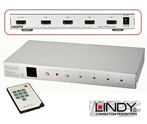 HDMI 1.3b Switch - 4 Way HDMI Switch 2160p by Lindy