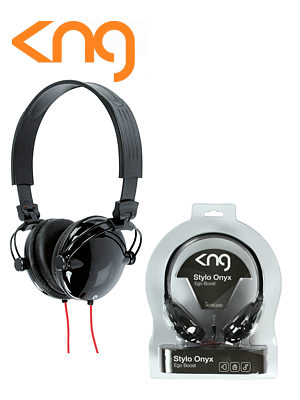 KNG Stylo Onyx Ergo Boost Black Headphones KNG-5050