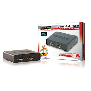 2 Port HDMI Splitter Konig Metal Cased