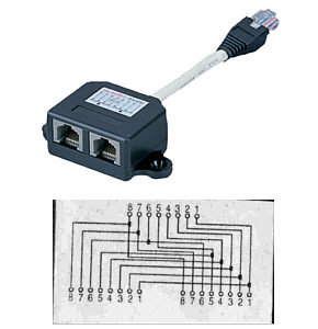 Ethernet Cable Splitter on Cable Adapters   Network Adapters   Network Cable Splitter   2 X