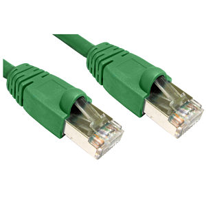 Snagless Shielded CAT6 Patch Cable, 15m, Green