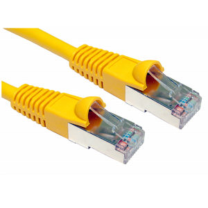 Shielded CAT5e Patch Cable, 0.5m, Yellow