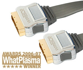 Techlink 680085 5m Flat Cable Scart Lead Gold Plated OFC Wires CR