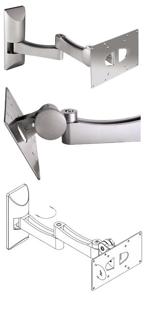 Tilt Swivel Double Arm TV Bracket 10