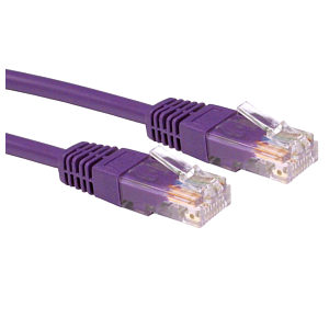 CAT5e Ethernet Cable UTP Full Copper, 1m, Violet
