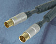 0.75m Short TV Aerial Cable Male to Female Gold