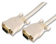 2m VGA Monitor Lead - Shielded VGA Male to Male White Cable