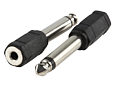 6.35mm Mono Plug to 3.5mm Mono Socket Adapter