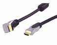 Angle HDMI Cable 3m HQ Silver Series Gold with Metal Plug