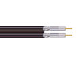 Dual RG6 Coaxial Cable 100m Drum - Dual Satellite Coax Cable Reel Black