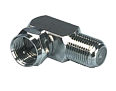 F Plug 90 Degree Right Angle Adapter for Satellite, Sky, Freesat
