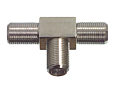 F-Type T-Piece F socket to 2 x F Socket