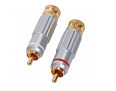 Phono Plug HQ Gold Plated Metal Body 8mm Diameter Cable