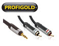 Profigold PROA3401 3.5mm jack to 2 x RCA Phono Audio Cable 1m