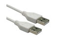 2m USB 2.0 Type A M to Type A M Data Cable White