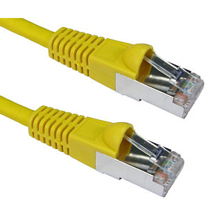 CAT6A Shielded Network Patch Cable, 0.5m, Yellow