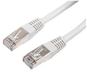 Shielded CAT5e Patch Cable, 0.5m, Grey