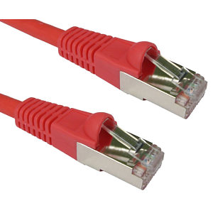 CAT6A Shielded Network Patch Cable, 1.5m, Red