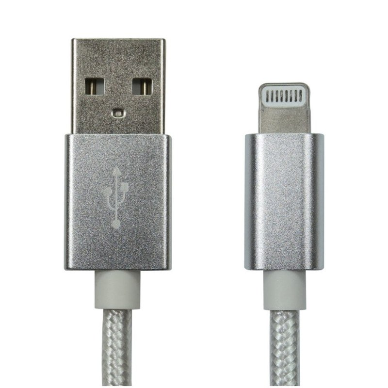 1.8m Braided Lightning Cable MFi White