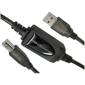 10m Active USB Cable A to B for Printers and Peripherals