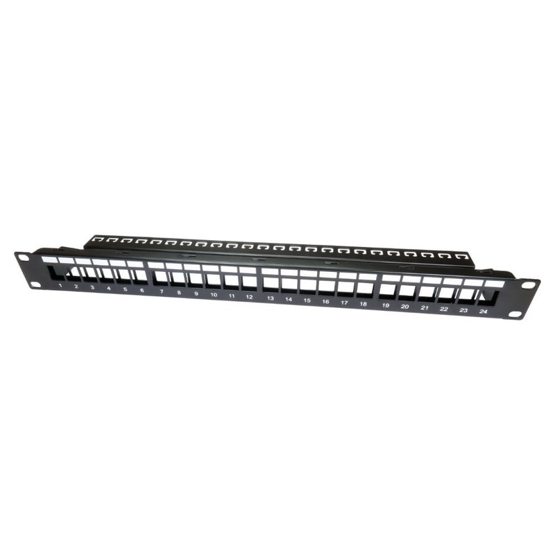24 Port Unloaded Keystone Patch Panel 1U Steel