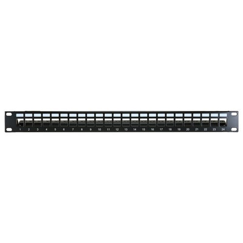 24 Port Unloaded Keystone Patch Panel 1U