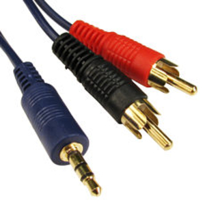 Image of 10m High Quality 3.5mm Stereo to Two RCA Cable