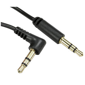 1m 3.5mm Jack Cable Stereo Straight to Angled 1m 3.5mm Jack Cable Stereo Straight to Angled