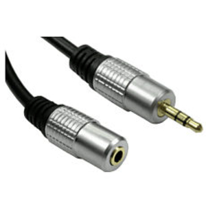 Image of 0.5m 3.5mm Male - Female Stereo Cable - Gold Connectors