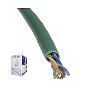 305m Box Reel CAT5e UTP Stranded Core Network Cable, Green