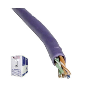 305m Box Reel CAT5e UTP Stranded Core Network Cable, Violet